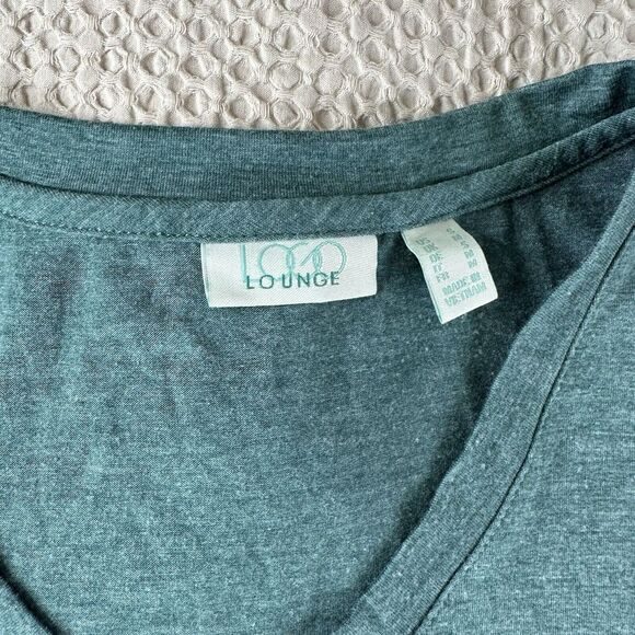 2! LOGO Lounge BY LORI GOLDSTEIN HANDKERCHIEF HEM JERSEY KNIT Dresses Small Cozy - Picture 10 of 14